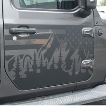 For Jeep Wrangler JL 2018+ 2/4 Door Car Door Decal Sticker American Flag