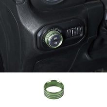 For 2018+ Jeep Wrangler JL JLU Headlight Switch Knob Ring Trim Red RT-TCZ