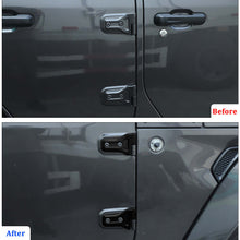 RT-TCZ Car Door Hinge Original Cover Trim Decoration for Jeep Wrangler JL JLU 4Door 18+Black