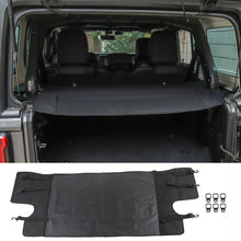 For Jeep Wrangler JL JLU 2018+ Rear Trunk Luggage Carrier Cover Shade Curtain Protect