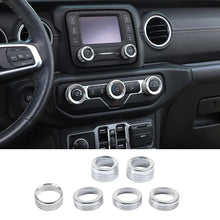 For 2018+ Jeep Wrangler JL/Gladiator JT Air Conditioner Headlight Switch Knob Trim Kit RT-TCZ