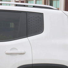 For 2016-2019 Jeep Renegade Rear Triangle Glass Decor Cover Aluminum Alloy Panel (Black) RT-TCZ