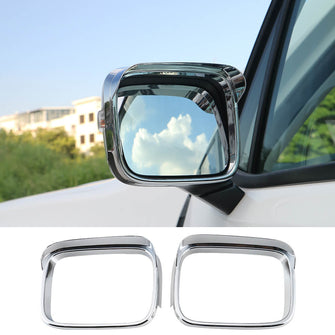 RT-TCZ Rearview Mirror Rain Eyebrow Cover Trim for Jeep Renegade 2016+ Chrome ABS