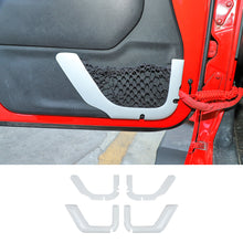 For 2011-2017 Jeep Wrangler JK 4DR Car Inner Door Net Bag Frame Trim ABS RT-TCZ