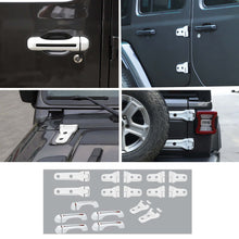 For 2018+ Jeep Wrangler JL 17x Door Handle/Hood Hinge/Spare Tire Bracket Trim Cover RT-TCZ