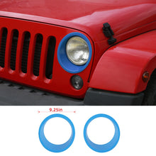 For 2007-2017 Jeep Wrangler JK JKU Headlight Cover Trim Bezels RT-TCZ