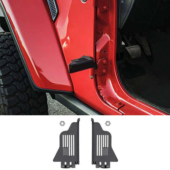 RT-TCZ Metal Front Door Foot Pegs Rest Pedals for 2018+ Jeep Wrangler TJ JL JK & Gladiators JT