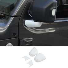 For 2018+ Jeep Wrangler JL JLU & Gladiator JT 4pcs Rearview Side Mirrors Base Cover Trim RT-TCZ