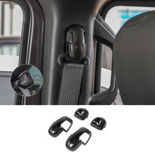 For 2018+ Jeep Wrangler JL JLU 4Pcs Carbon Fiber Seat Belt Buckle Decoration Trim Cover Kit RT-TCZ
