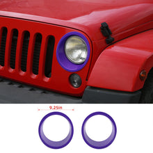 For 2007-2017 Jeep Wrangler JK JKU Headlight Cover Trim Bezels RT-TCZ