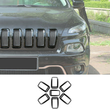 For 2014-2018 Jeep Cherokee Front Grill Inserts Grille Cover Frame Trim RT-TCZ