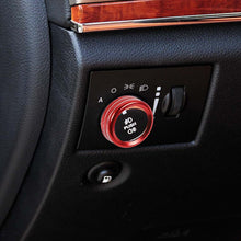 For 2011+ Jeep Grand Cherokee Headlight Switch Knob Button Ring Decor Cover Trim Red RT-TCZ