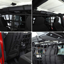 RT-TCZ Rear Seat Net Mesh Cargo Net Dog Barrier for Jeep Wrangler JK JKU JL JLU 2007-2020