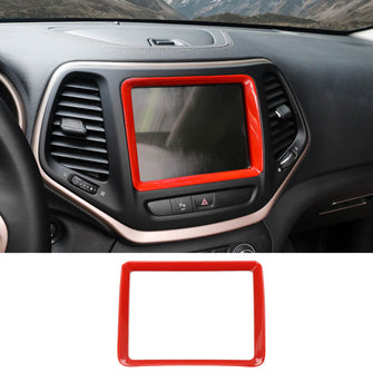 RT-TCZ Interior Navigation GPS Touch Screen Panel Frame Trim For Jeep Cherokee 2014-18