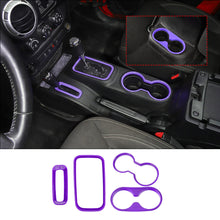 For 2011-2017 Jeep Wrangler JK JKU Front Rear Water Cup Holder & Gear Shift Box & Transfer Case Trim RT-TCZ