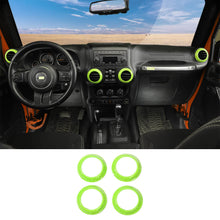 For 2011-2018 Jeep Wrangler JK JKU Center Console Dash Air Conditioner Vent Cover Trim 4PCS RT-TCZ