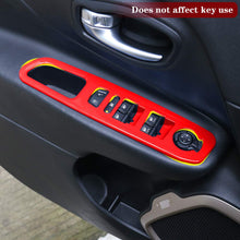RT-TCZ Window Lift Switch Panel Trim for Jeep Renegade 2015-2020 Interior Accessories ABS Red 4 pcs