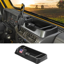 RT-TCZ Dashboard Tray Mount Cell Phone Holder Center Console Storage Box Organizer for 1997-2006 Jeep Wrangler TJ, American Flag