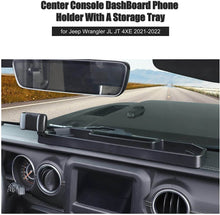 RT-TCZ Center Console Dash Board Phone Holder with Storage Tray for Jeep Wrangler JL JLU 4XE JT 2021-2023