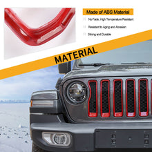 For 2018-2023 Jeep Wrangler JL & Gladiator JT Front Grill Grille Inserts Ring Trim