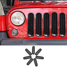 For Jeep Wrangler JK 2007-2017 Honeycomb Front Grille Mesh Insert Trim Cover 7PCS Black