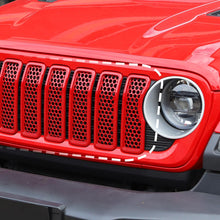 For 2024+ Jeep Wrangler JL/Gladiator JT Upgrade Front Honeycomb Mesh Grille Inserts Trim RT-TCZ