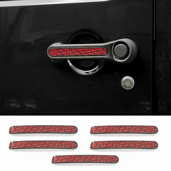 For Jeep Wrangler JKU 4Doors Exterior Door Grab Handle Insert Trim 5PCS RT-TCZ