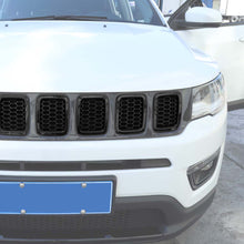 RT-TCZ 7pcs Front Grille Grill Insert Mesh Cover Trim Bezels For Jeep Compass 2017+