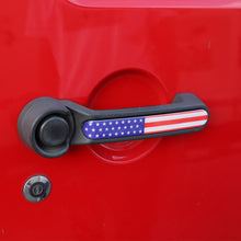 RT-TCZ Exterior Door Handle Trim Insert Cover Strips Trim For 2011-2017 Jeep Wrangler JK JKU 4Door American Flag