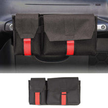 RT-TCZ Passenger Grab Handles Storage Bag Organizer for Jeep Wrangler TJ JK JKU JL JLU, 2 in 1 Pocket Multi-Purpose Storage Bag