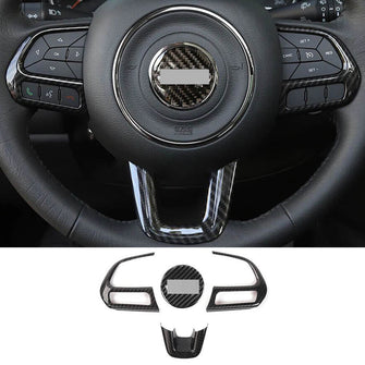 For Jeep Renegade 2015+ & Compass 2017+ 4x Steering Wheel Frame Trim Decor Cover RT-TCZ