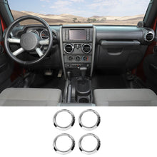 For 2007-2010 Jeep Wrangler JK JKU 4pcs AC Air Conditioning Vent Cover Trim Decoration Ring RT-TCZ