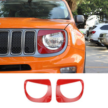 For 2019-2021 Jeep Renegade Headlight Bezels Angry Bird Head Lamp Ring Trim Cover RT-TCZ