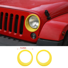 For 2007-2017 Jeep Wrangler JK JKU Headlight Cover Trim Bezels RT-TCZ