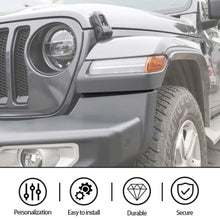 For 2018+ Jeep Wrangler JL/Gladiator JT Rubber Strips Wheel Eyebrow Mudguard RT-TCZ