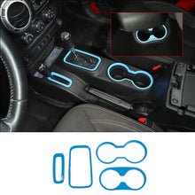 For 2011-2017 Jeep Wrangler JK JKU Front Rear Water Cup Holder & Gear Shift Box & Transfer Case Trim RT-TCZ