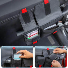 For Jeep Wrangler TJ JK JKU JL JLU Passenger Grab Handles Storage Bag Organizer, 2 in 1 Pocket Multi-Purpose Storage Bag
