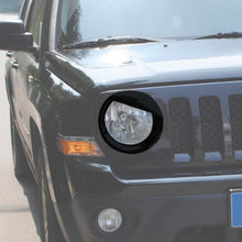 RT-TCZ Headlight Trim Cover ABS Angry Birds Style Front Lamp Bezels for Jeep Patriot 2011-2016