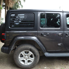 For 2018+ Jeep Wrangler JLU 4Doors Rear Window Decal Sticker Trim, American Flag RT-TCZ