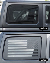 RT-TCZ Rear Window Decal Vinyl Sticker for Jeep Wrangler JLU 2018+ 4 Door Exterior Accessories, American Flag