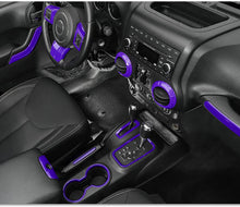 For Jeep Wrangler JKU 2011-2018 4Door 18PCS Full Set Interior Decoration Cover Trim Kit Purple