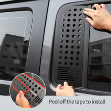RT-TCZ Rear Door Window Decals Aluminum Alloy Glass Panel Cover for 2018-2021 Jeep Wrangler JL & Unlimited 4-Door, Jeep Gladiator JT, Black freeshipping - RT-TCZ