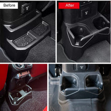 For 2018+ Jeep Wrangler JL JLU, Gladiator JT Rear Seat Cup Holder Floor Console Mounted Drink Holders Black