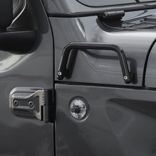 RT-TCZ Hood Side Angle Grab Handle for Jeep Wrangler JL JLU 2018+, Gladiator JT 2020+, Exterior Accessories (Black,1 Handle/set, Not Fit For 4XE Left Side)