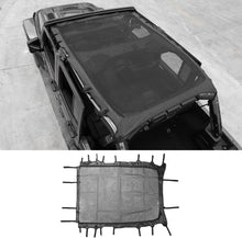 For 2018+ Jeep Wrangler JLU 4-Door Sunshade Mesh Sun Shade Top UV Protection Bikini Top Full Length with PU Leather RT-TCZ