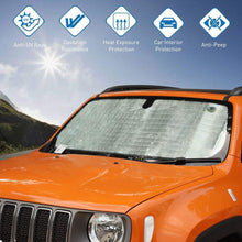 RT-TCZ Front Windshield Sun Visor for Jeep Renegade 2016-2019 Foldable Sunshade