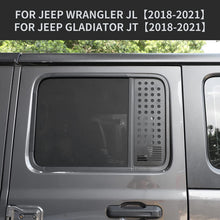 For 2018+ Jeep Wrangler JLU Gladiator JT 4-Door Rear Door Window Decals Glass Panel Cover RT-TCZ