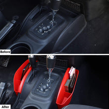 RT-TCZ Gear Shift Storage Box Center Console Auto Organizer Tray for Jeep Wrangler 2011-2017 JK JKU Interior Accessories Red