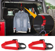 2PCS Roll Bar Coat Hanger Clothes Hook for Jeep Wrangler CJ YJ TJ LJ JK JKU JL JLU JT Sports Sahara Freedom Rubicon & Unlimited X 2/4 Door (Red) RT-TCZ