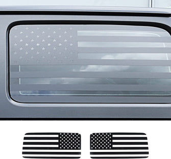 For Jeep Wrangler 2018+ JL 2 Door  American Flag Window Decals Vinyl Rear Window Stickers